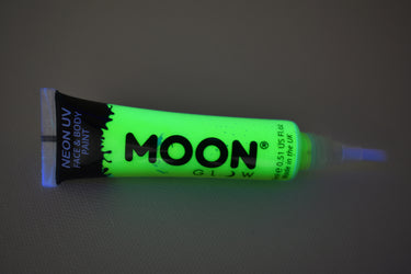 Moon Glow Intense UV Blacklight Face and Body Paint with Brush